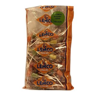 Lemco Knotsen Fruit, Frucht Lollis (150 Stck pro Beutel)