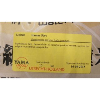 Yama Itamae Premium Quality Sushi Rice 10kg Sack (Itamae Sushi Reis)
