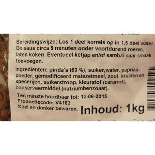GoTan Satésaus korrels 100g Beutel (Satésoßen Stäbchen)