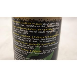 Thai Heritage Basil, Garlic & Chilli stir fry Paste 100ml Glas (Basilikum-, Knoblauch- & Chilipaste für Kurzgebratenes)
