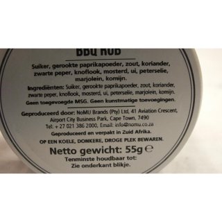 Nomu Barbecue Rub Gewürz Barbecue 55g Dose (BBQ klassisch)