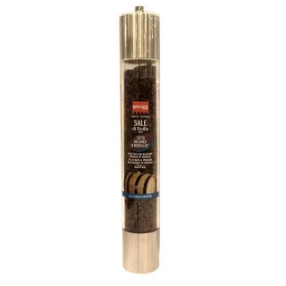 Montosco Sale Rosa di Sicilia con Aceto Balsamico di Modena 640g Mühle (Sizilianisches Salz mit Balsamiko-Essig)
