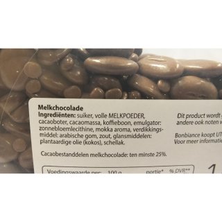 Bonbiance mokkaboontjes melk 1200g Box (Mokkabohnen in Vollmilchschokolade)