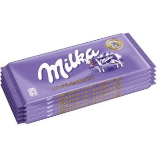 Milka Alpenmilch Schokolade (5x100g Packung)