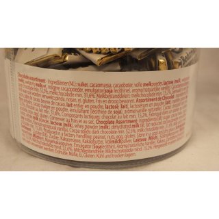 Elite All Thanks Milk & Dark Chocolates mini Tafeln 150 x 4,5g Runddose (dunkle & Vollmilchschokolade)