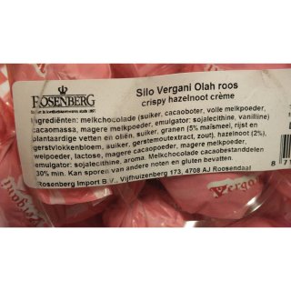 Silo Vergani Olah roos crispy hazelnoot creme 500g Runddose (Knusprige Haselnuss Creme)