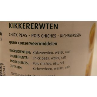Mediza Kikkererwten 100% Natural 800g Konserve (Kichererbsen)