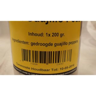 Corny Bakers Chili Guajillo Pods 200g Dose (getrocknete Guajillo Chillies)