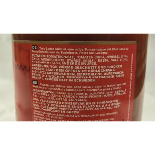 Santa Maria Tacosauce Mild 800g Glas (milde Tacosauce)