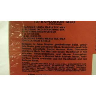 Santa Maria Explosion Taco Seasoning Mix X-tra Hot 30g Packung (Taco-Gewürz-Mischung Extra scharf)