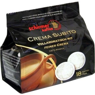 Schirmer Kaffee Kaffeepads Crema Subito (18 Pads)