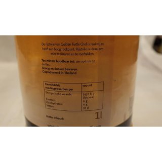 Golden Turtle Brand for Chefs Rijst Olie 1000ml Flasche (Reis Öl)