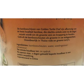 Golden Turtle Brand For Chefs Bamboe Schijven 2900g Konserve (Bambusscheiben)