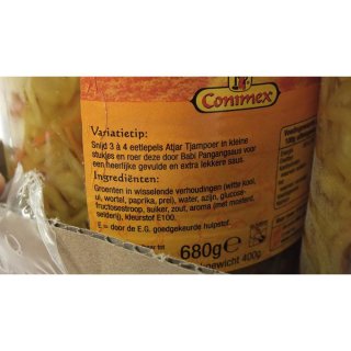 Conimex Atjar Tjampoer 6 x 680g Glas (Süß-Sauer eingelegtes Gemüse)