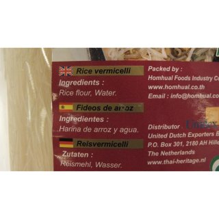 Thai Heritage Rice Vermicelli 400g Packung (Reisnudeln)