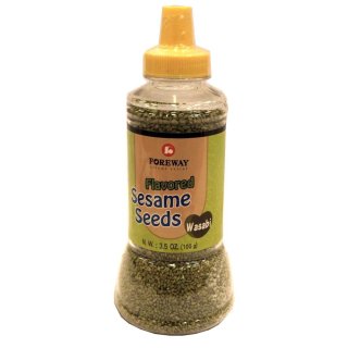 Foreway Flavoured Sesam Seeds Wasabi 100g Streuer (Sesamsamen mit Wasabigeschmack)