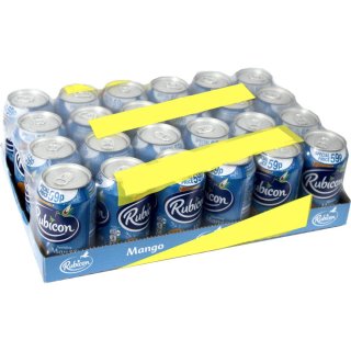 Rubicon Sparkling Mango 24 x 0,33l Dose (Mango mit Kohlensäure)