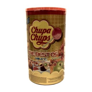 Chupa Chups Original, Lutscher in verschiedenen Geschmacksrichtungen (100 Stck. Pro Eimer)