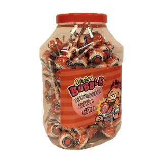 Mister Bubble Knotsen met Bubble Gum Vulling Kersen 100 Stck pro Dose (Kirschlutscher mit Kaugummi Füllung)
