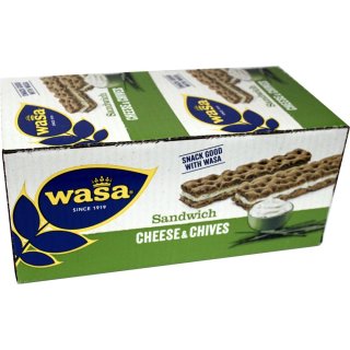 WASA Sandwich Cream Cheese & Chives, 24 x 37g (Sandwiches mit Frischkäse und Schnittlauch)