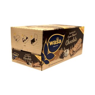 WASA Sandwich Cream Cheese & Chocolate, 24 x 33g (Sandwiches mit Frischkäse und Schokolade)