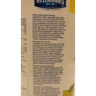 Hellmanns Honing Mosterd Dressing 3000ml Flasche (Honig-Senf-Dressing)