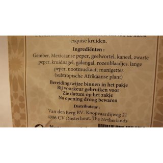 Moroccan Gourmets Kruidenmix Ras El Hanout Traditionele Stijl 50g Packung (Marokannische Gewürzmischung)