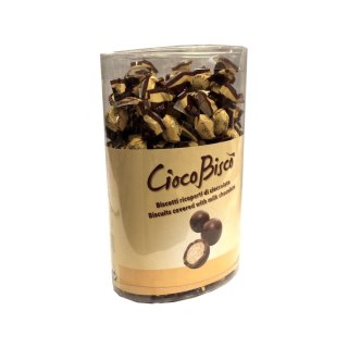 Zaini Cioco Bisco Biscuits covered with milk chocolate 315g Ovale-Dose (Gebäck mit Schokoladenmantel)