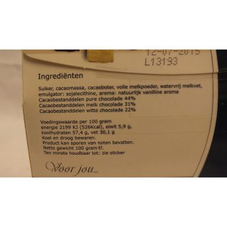 Voor Jou klasse 100g Geschenkpackung (Schokoladen-Aufwärtdaumen)