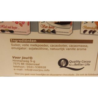 Voor Jou Een dikke knuffel 100g Geschenkpackung (Schokoladen-Teddybären)