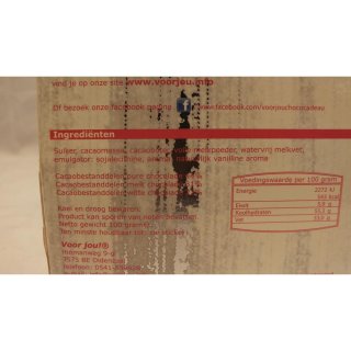 Voor Jou een dikke zoen 100g Geschenkpackung (Schokoladen-Lippen)