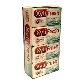 XyliFresh Mentholmint Kaugummi 24 x 12 Stck. Packung (Zuckerfrei, 100% Xylitol)
