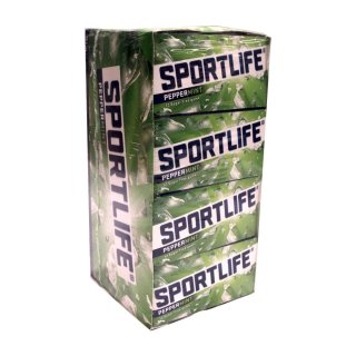 Sportlife Kaugummi Peppermint 48 x 12 Stck. Packung (Minz-Kaugummis)