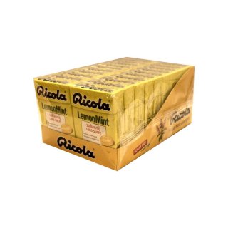 Ricola Lemon Mint Bonbon 20 x 50g Packung (Zitrone Minze Zuckerfrei)