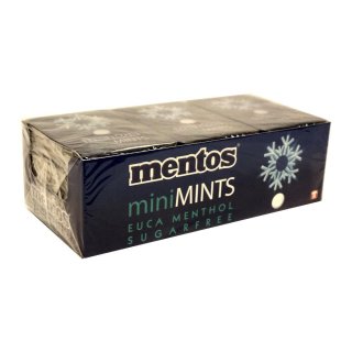 Mentos Mini-Mints Euca Menthol 12 x 20g Packung (Zuckerfreie Mints)