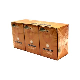 Mentos Mini-Mints Orange 12 x 20g Packung (Zuckerfreie Mints)