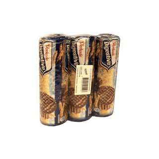 Verkade Digestive Melk 3 x 400g Packung (Gebäck mit Vollmilchschokolade)