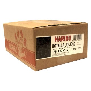 Haribo Drop Rotella Jo-Jos 3000g Karton (Lakritz-Schnecken)