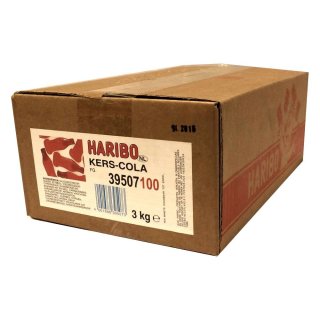 Haribo Fruitgom Kers-Cola 3000g Karton (Fruchtgummi Kirsch-Cola-Flaschen)