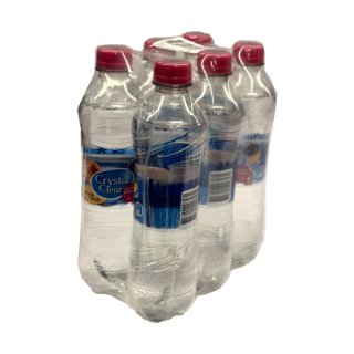 Crystal Clear Peach 6 x 0,5l PET-Flasche (Wasser mit Wasser Pfirsichgeschmack)