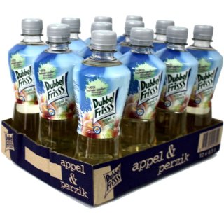 DubbelFrisss appel & perzik 12 x 0,5l PET-Flasche (Apfel & Pfirsich)