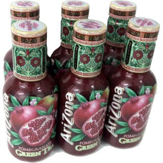 Arizona Ice Tea Green Tea Pomegranate 6 x 0,5l PET-Flasche (grüner Eistee Granatapfel)