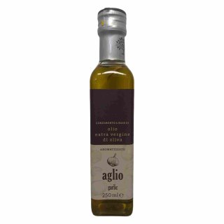 Olitalia Olio Extra Vergine di Oliva con Aglio (250ml Flasche Extra natives Olivenöl mit Knoblauch)