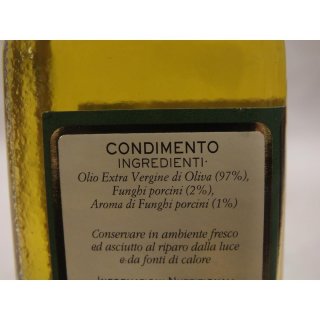 Olitalia Olio Extra Vergine di Oliva con Funghi Porcini 250ml Flasche (Extra natives Olivenöl mit Steinpilzen)
