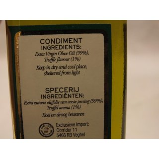 Olitalia Olio Extra Vergine di Oliva con Tartufo 250ml Flasche (Extra natives Olivenöl mit Trüffel)