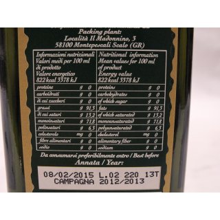 Olitalia Le Cultivar Olio Extra Vergine di Oliva Toscano 750ml Flasche (Extra natives Olivenöl)