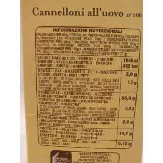 De Cecco Cannelloni alluovo 250g Packung (Cannelloni)