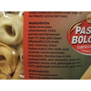 Pastificio Bolognese Tortellini Tricolore 1000g Beutel (3 Tortellini Sorten mit Käsefüllung)