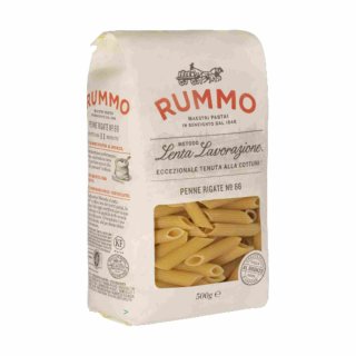 Rummo Lenta Lavorazione No.66 Penne Rigate (500g Packung Rundnudeln)