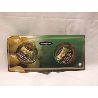 Grand Gérard Groene Olijven met Knoflook 2 x 190g Glas (grüne Oliven mit Knoblauch)